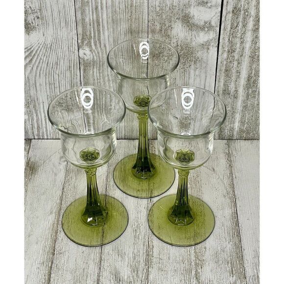 Vintage PartyLite Radiant Glow Stemmed Trio Candle Holders Set of 3 - Picture 3 of 5